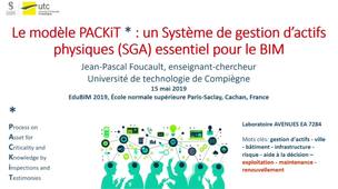 Le modèle PACKIT : un système de gestion d’actifs physiques (SGA) essentiel pour le BIM - EduBIM 2019