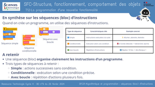 SFC3f-Algorithmique et programmation : séquences (bloc) d'instructions