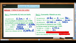 Convertir km/h <=> m/s