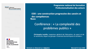 PNF 2022/2023 - EDD - La complexité des problèmes publics