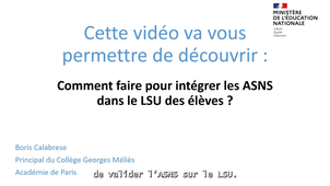 Tutoriel - Intégrer les attestations du savoir nager en sécurité (ASNS) dans le livret scolaire unique (LSU)