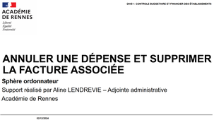 Annuler une dépense et supprimer la facture associée - ORDO