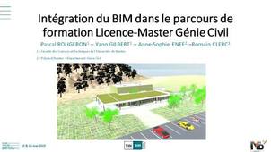 Intégration du BIM dans le parcours de formation Licence-Master Génie Civil