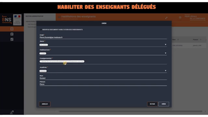 BNS - Paramétrer un établissement