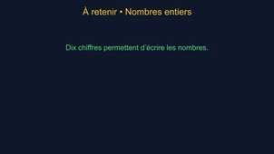 Nombres entiers