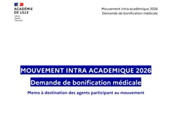 Webinaire Mouvement Intra académique - Bonifications médicales