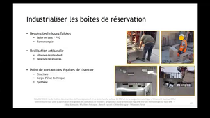 Solution numérique pour la planification et la gestion des opérations de chantiers : proposition d’une architecture logicielle et d’une méthodologie sur base BIM – EduBIM 2022