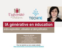 IA générative et éducation, webinaire du 16 mai 2024 Hassina el Kechai