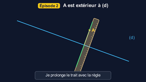 Perpendicualire à (d) passant par A (A extérieur à (d) )