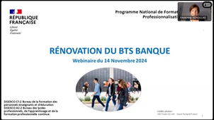 1/4 Webinaire BTS Banque du 14 novembre : Points d'attention à propos des sujets d'entrainement