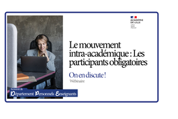 DPE - Mouvement  intra-académique 2024 : les participants obligatoires