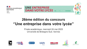 Une entreprise dans votre lycée - Finale académique du 24 mai 2023