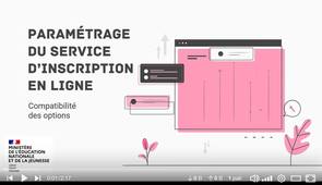 4 - Compatibilité des options - Paramétrage du service d'inscription en ligne 2024