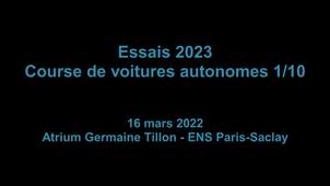 Course de voitures autonomes 1/10ème - saison 2023