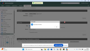 Exporter/Importer des contacts de Webmail vers Zimbra