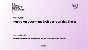 Mettre un document à disposition des élèves dans un parcours Éléa