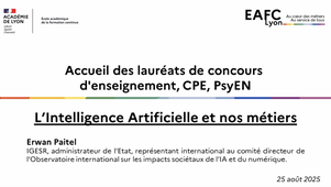 L'intelligence artificielle et nos métiers. E Paitel