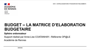 BUDGET - LA MATRICE ELABORATION BUDGETAIRE