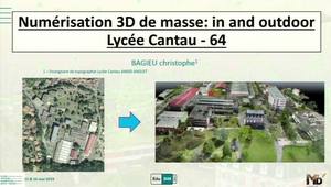 Numérisation 3D de masse « indoor and outdoor » - EduBIM 2019