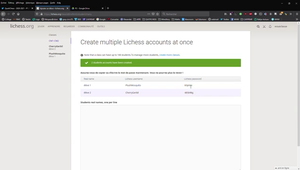 Créer sa classe sur lichess