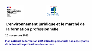 L’environnement juridique et le marché de la formation professionnelle