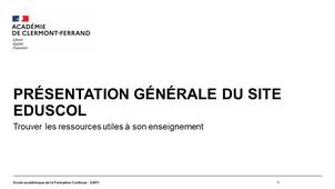 Présentation générale eduscol
