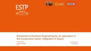 Enrichment of Systems Engineering for an application to the Construction sector : Integration of Space – EduBIM 2019 - CultureSciences de l'Ingénieur