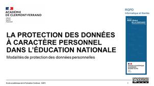 La protection des données à caractère personnel