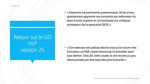 Grand Oral HLP Retours d'expériences session 25