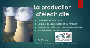 La production d'électricité (cours tous niveaux)