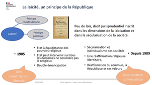 La laïcité, un principe de la république
