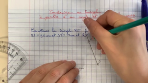 Construire un triangle à partir d'un angle et de deux longueurs