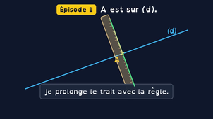 Perpendiculaire à (d) passant par A (A sur (d)) version OpenDyslexic sous-titrée et traduite