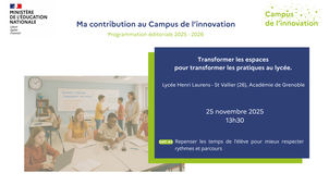 Transformer les espaces pour transformer les pratiques au lycée.
