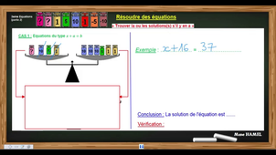 EQUATIONS - résoudre des équations