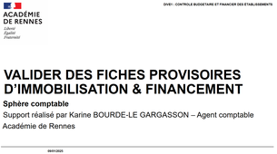 Valider des fiches provisoires d'immobilisation et de financement - COMPTA