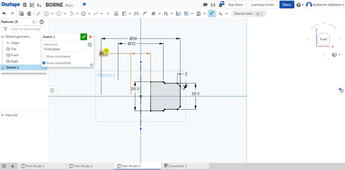 ONSHAPE modeleur 3D SaaS - Fonctionnalités de base: écrou onshape