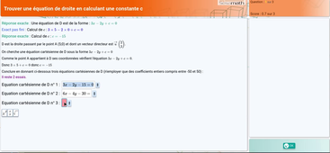 ModeEmploiDeLabomepExoTrouverEquationCartesienneDeDroite