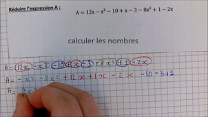 Calcul littéral Réduire