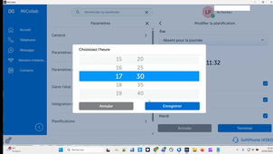 Micollab Planification des heures de presence