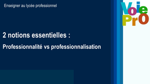 De la professionnalisation à la professionnalité