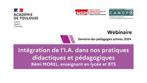 SPAN 24 : Integration de l'IA dans nos pratiques enseignantes