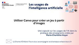IA au service des enseignants - Utiliser Canva pour créer un jeu personnalisé