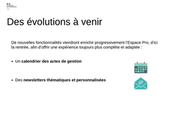 Présentation de l'Espace Pro