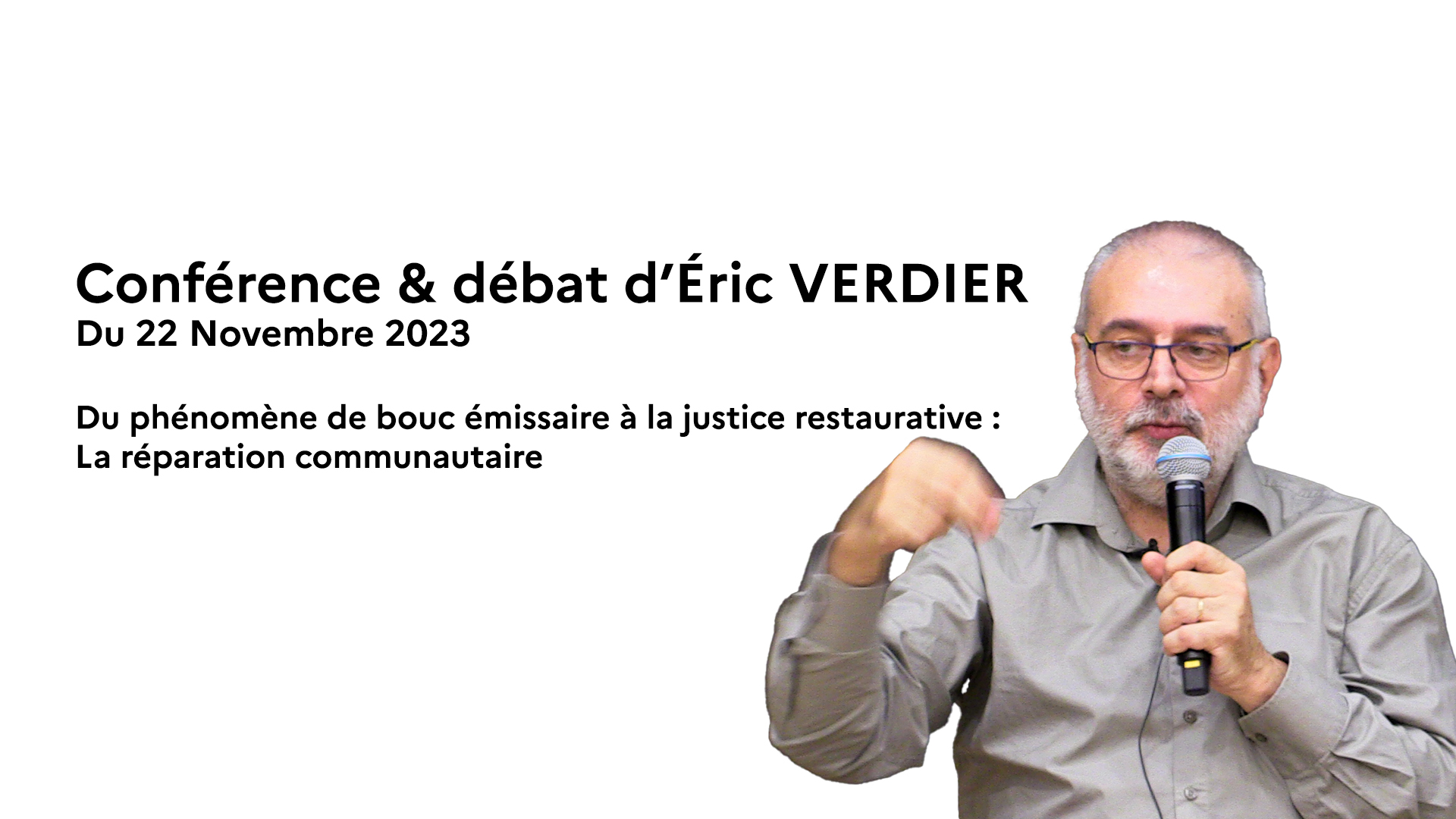 Bannière Conférence & débat - Eric VERDIER - 22/11/2023