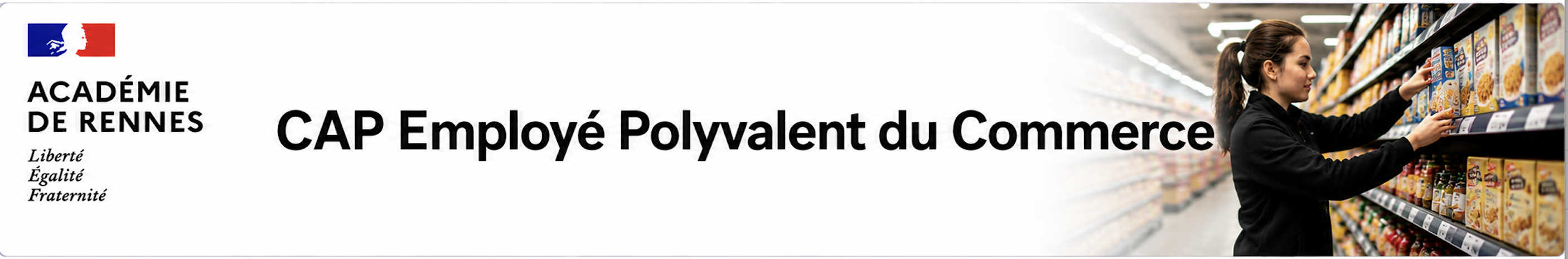 Bannière CAP Employé du commerce