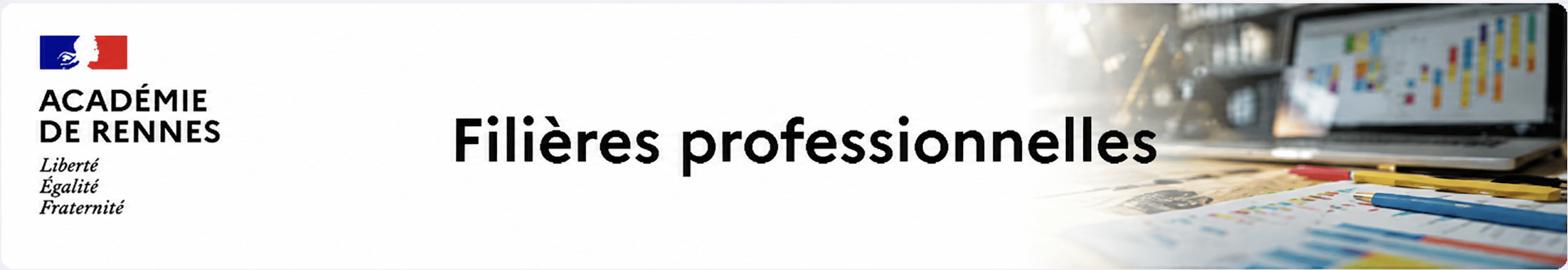 Bannière FILIÈRES PROFESSIONNELLES