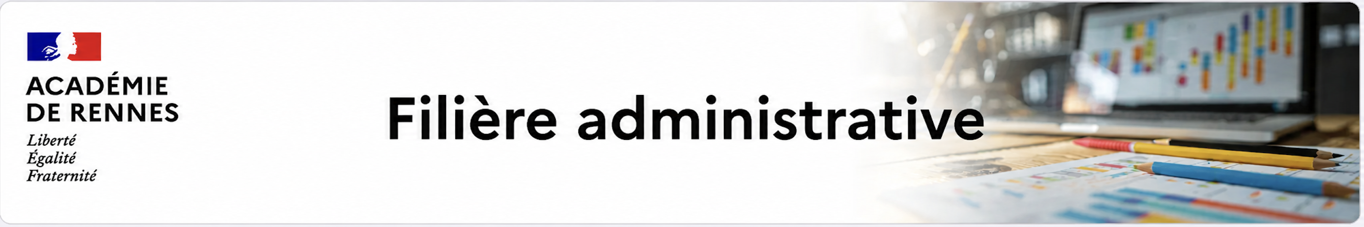 Bannière FILIÈRE ADMINISTRATIVE