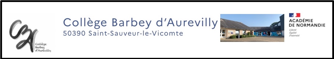 Bannière Normandie  - Collège Barbey d'Aurevilly - St Sauveur-Le-Vicomte
