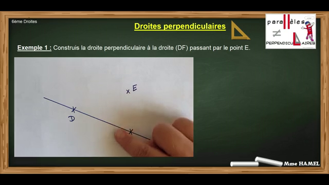 Tracer une perpendiculaire avec la réquerre 